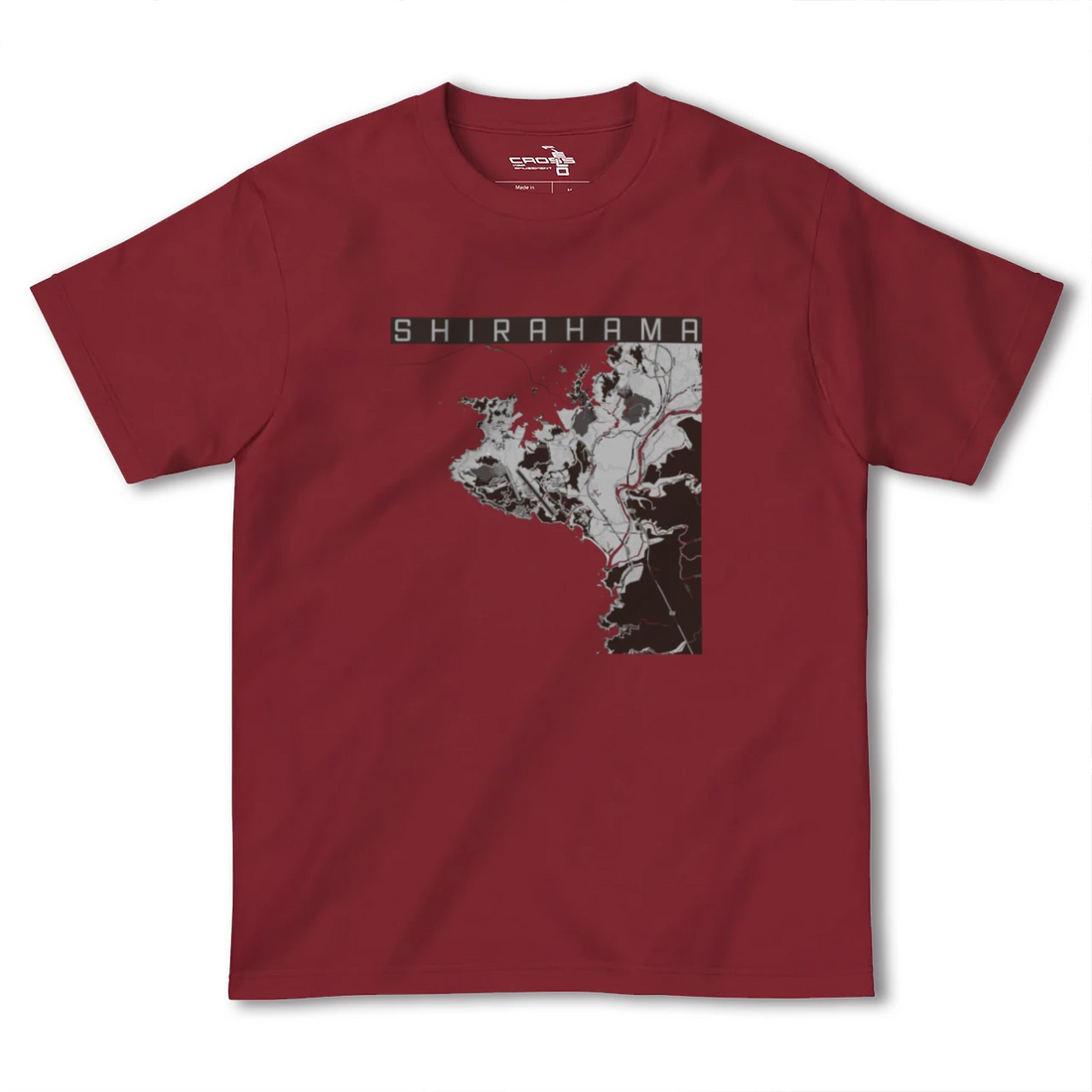 【白浜(和歌山県)】地図柄ヘビーウェイトTシャツ