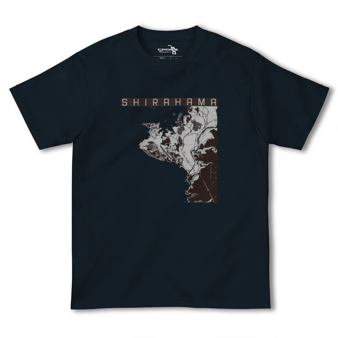 【白浜（和歌山県）】地図柄ヘビーウェイトTシャツ