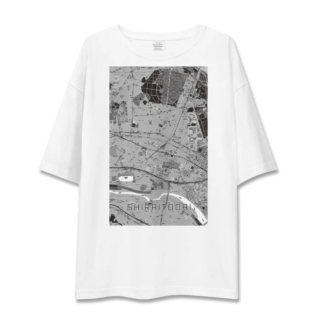 【白糸台(東京都)】地図柄ビッグシルエットTシャツ