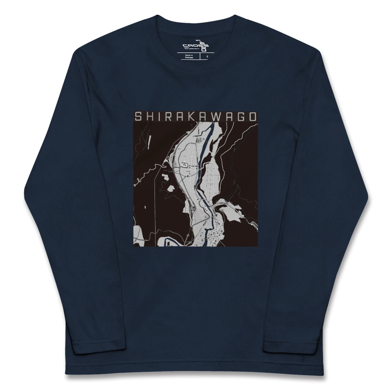 【白川郷（岐阜県）】地図柄ロングスリーブTシャツ