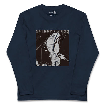 【白川郷（岐阜県）】地図柄ロングスリーブTシャツ