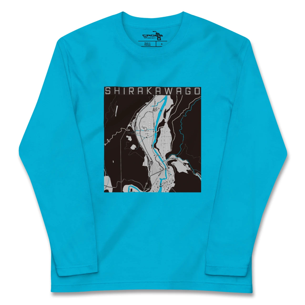 【白川郷（岐阜県）】地図柄ロングスリーブTシャツ