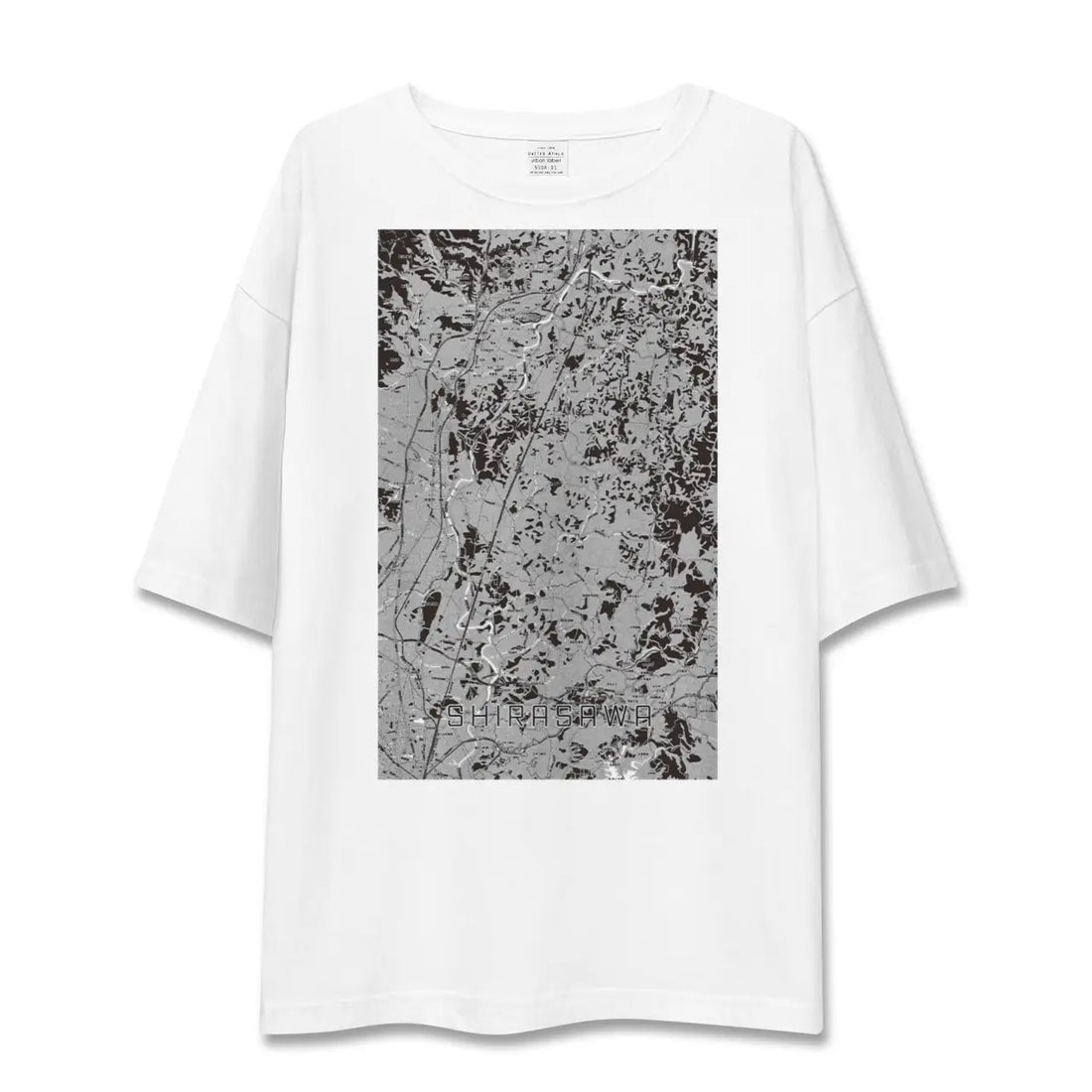 【白沢(福島県)】地図柄ビッグシルエットTシャツ