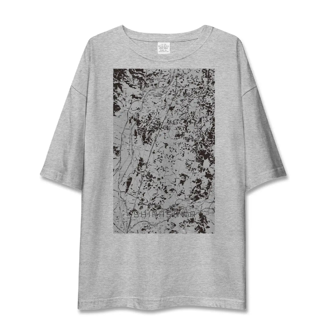 【白沢（福島県）】地図柄ビッグシルエットTシャツ