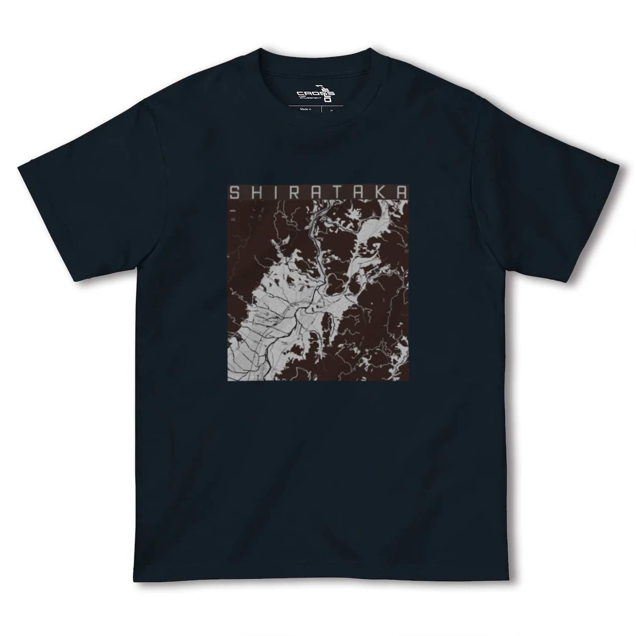 【白鷹（山形県）】地図柄ヘビーウェイトTシャツ