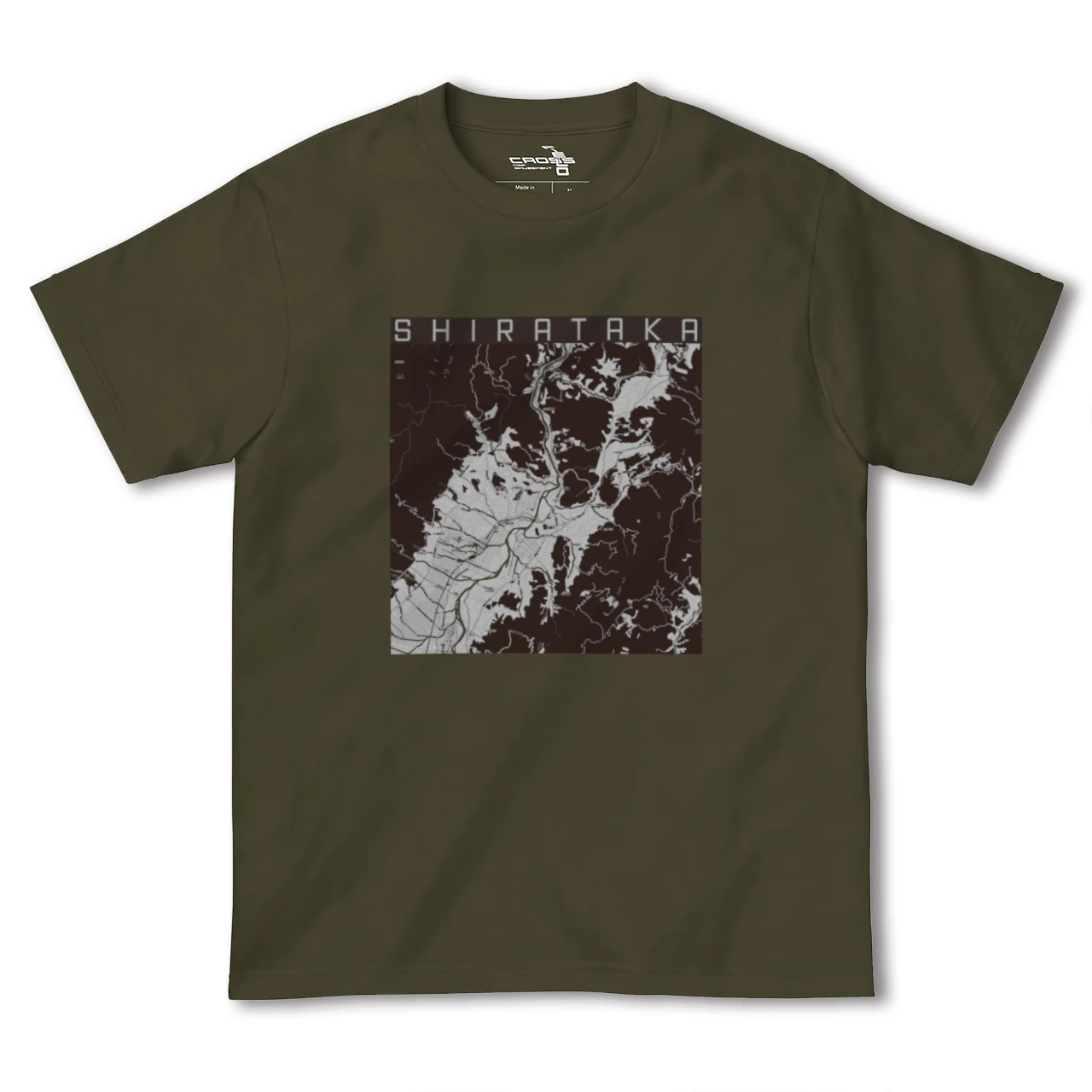 【白鷹（山形県）】地図柄ヘビーウェイトTシャツ