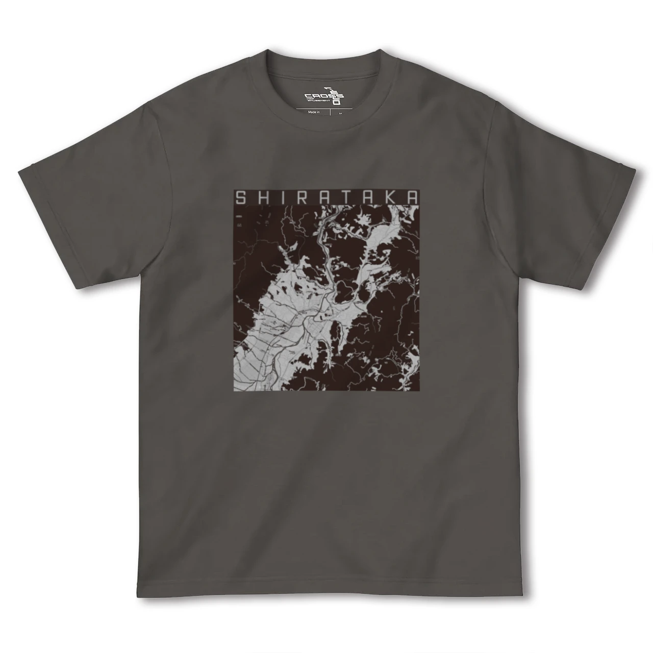 【白鷹（山形県）】地図柄ヘビーウェイトTシャツ