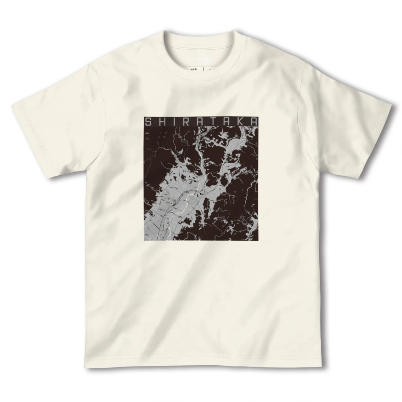 【白鷹（山形県）】地図柄ヘビーウェイトTシャツ