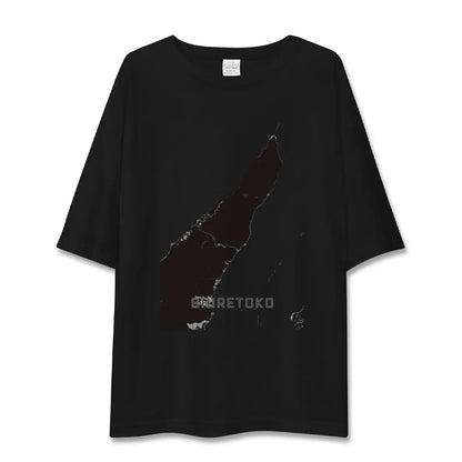 【知床（北海道）】地図柄ビッグシルエットTシャツ
