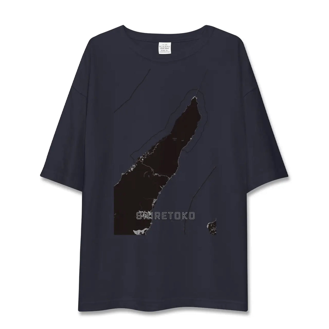 【知床（北海道）】地図柄ビッグシルエットTシャツ