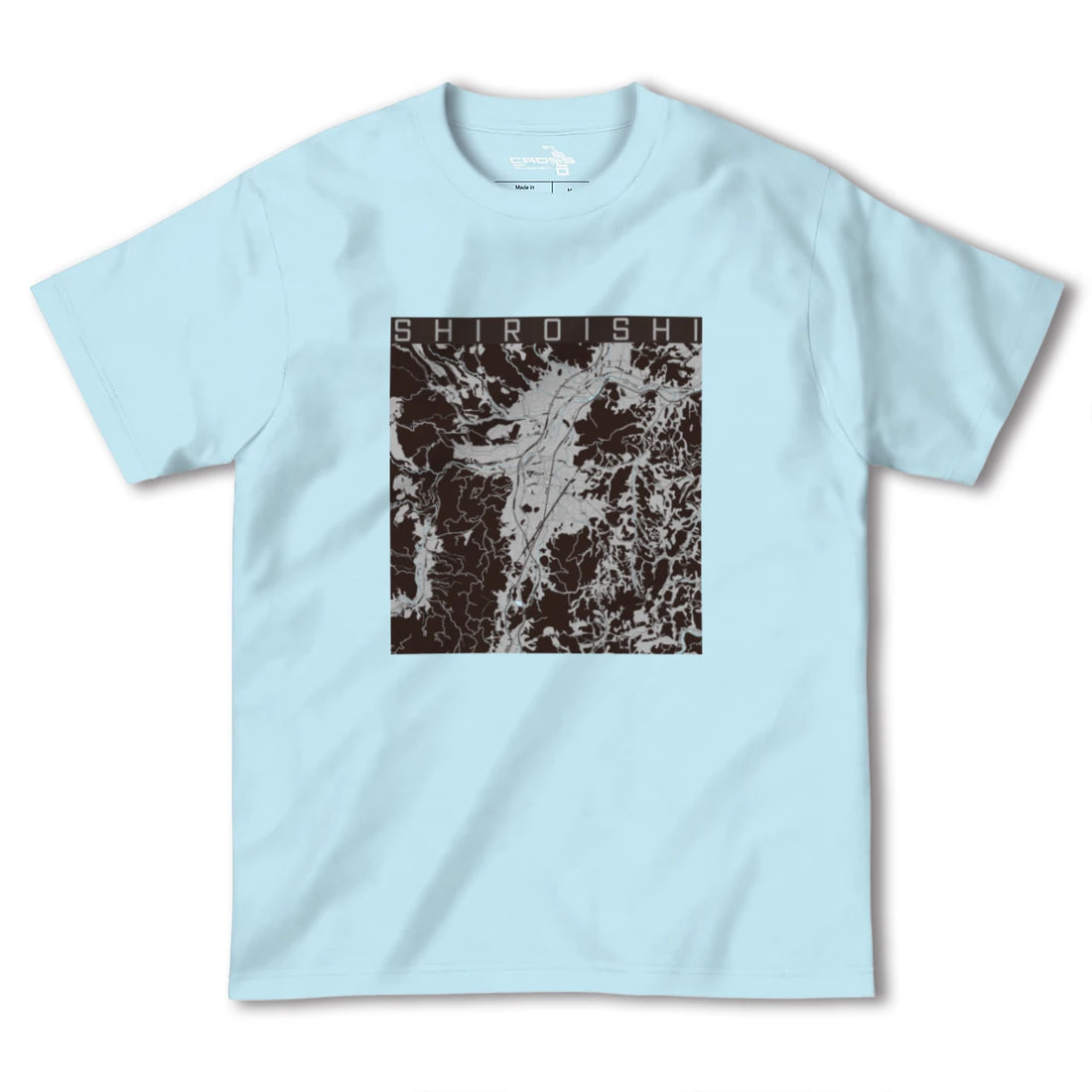 【白石(宮城県)】地図柄ヘビーウェイトTシャツ