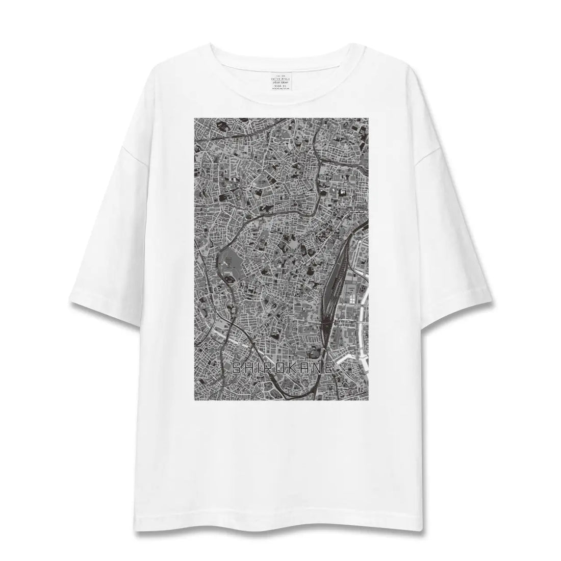 【白金(東京都)】地図柄ビッグシルエットTシャツ