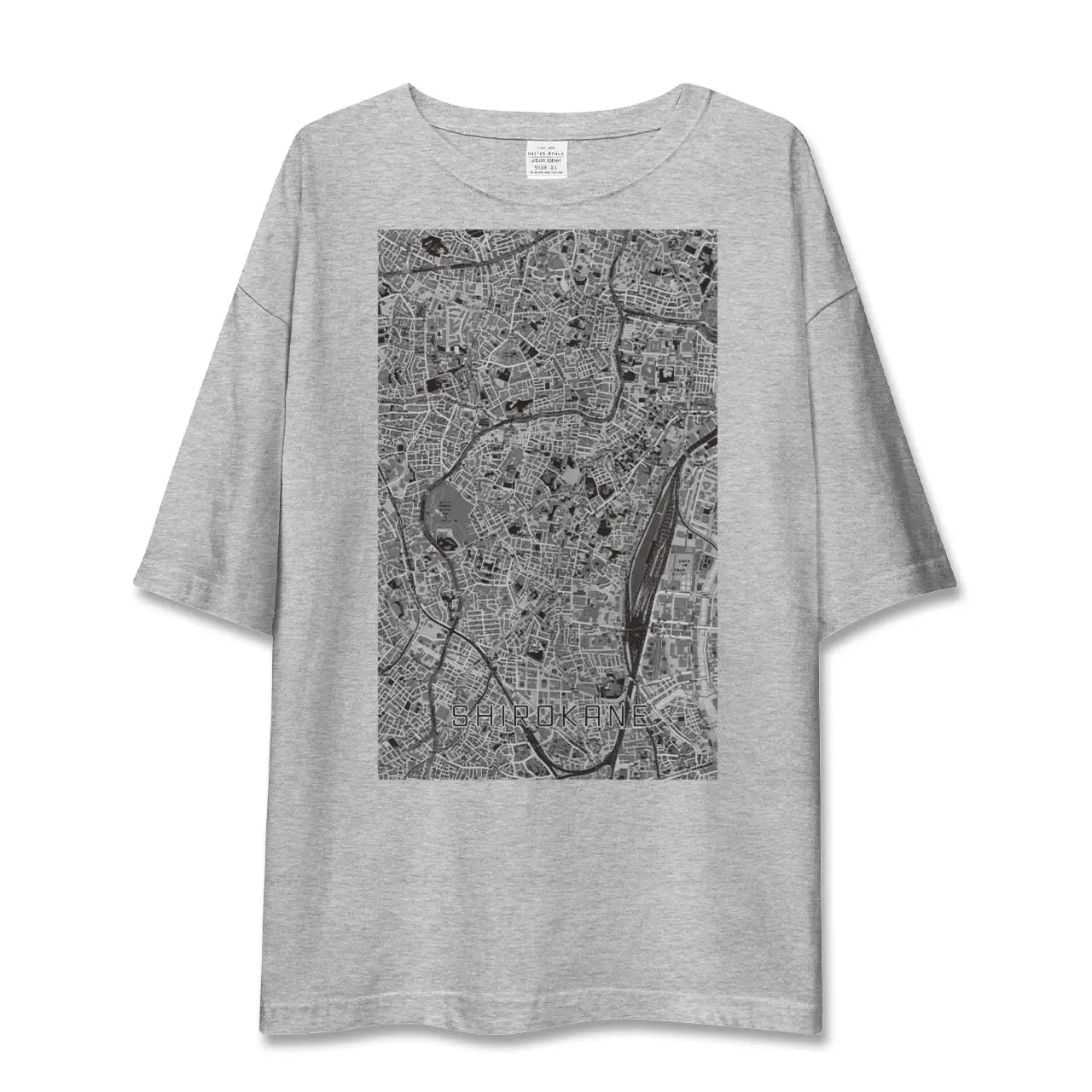 【白金（東京都）】地図柄ビッグシルエットTシャツ