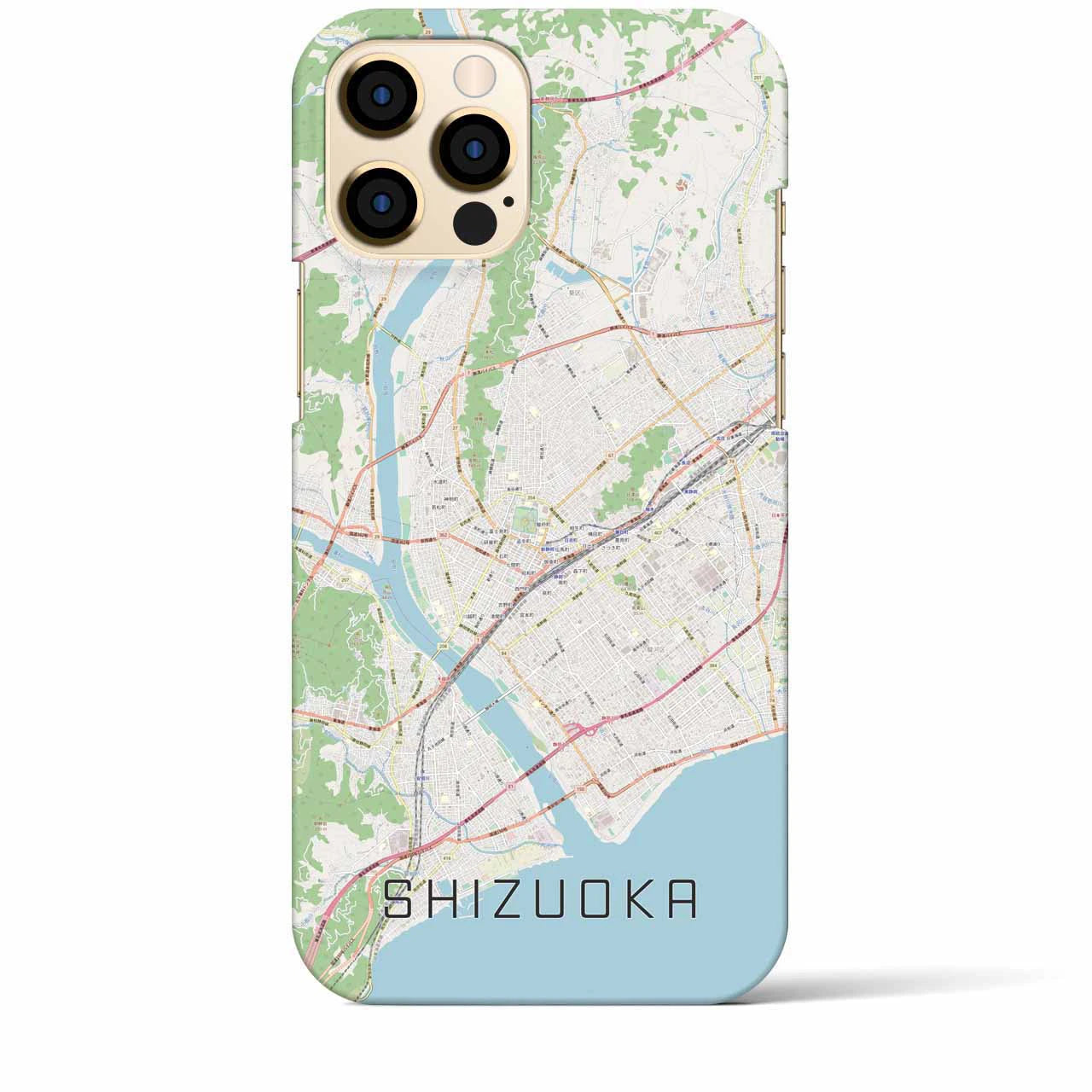 【静岡】地図柄iPhoneケース（バックカバータイプ・ナチュラル）iPhone 12 Pro Max 用
