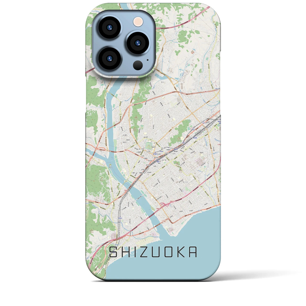 【静岡】地図柄iPhoneケース（バックカバータイプ・ナチュラル）iPhone 13 Pro Max 用