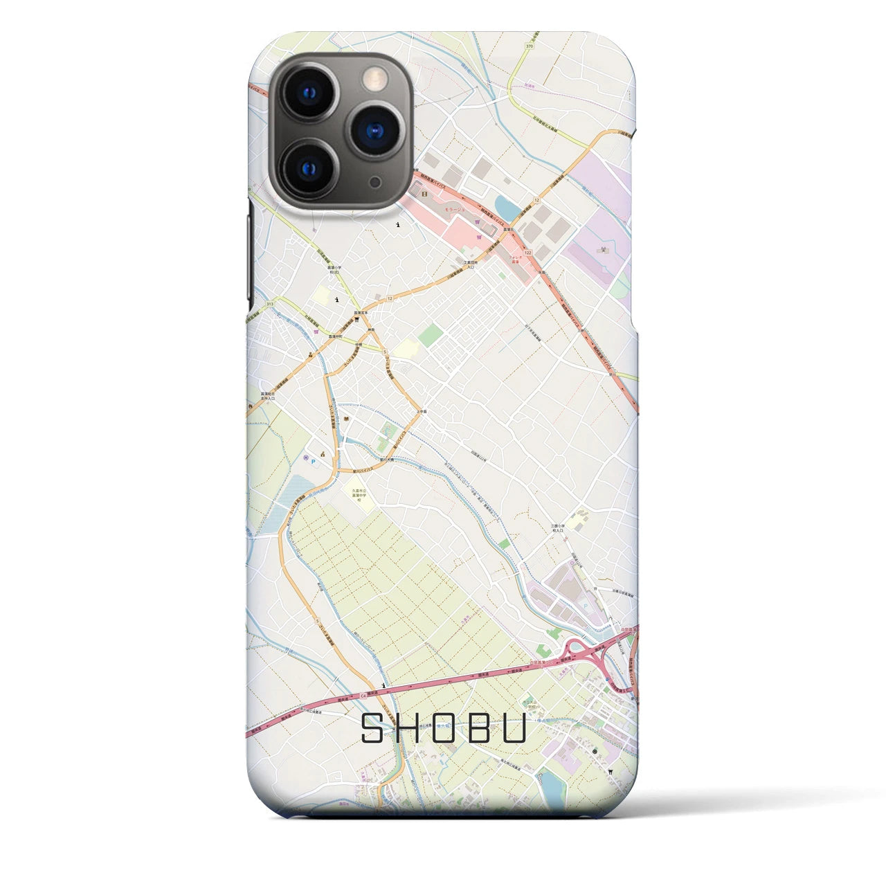 【菖蒲】地図柄iPhoneケース（バックカバータイプ・ナチュラル）iPhone 11 Pro Max 用
