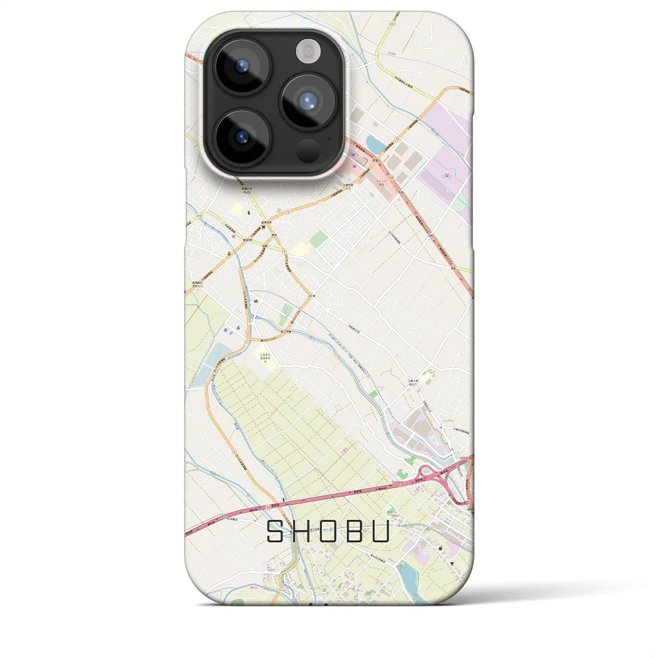 【菖蒲】地図柄iPhoneケース（バックカバータイプ・ナチュラル）iPhone 15 Pro Max 用