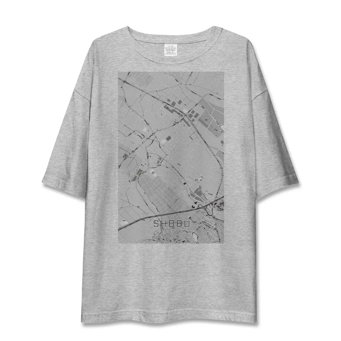 【菖蒲（埼玉県）】地図柄ビッグシルエットTシャツ
