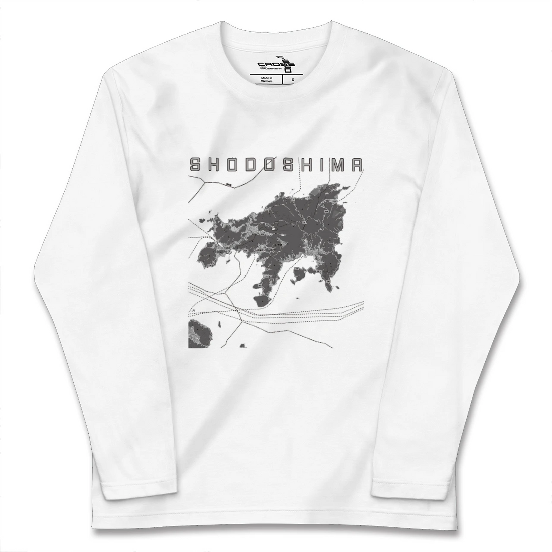 【小豆島(香川県)】地図柄ロングスリーブTシャツ