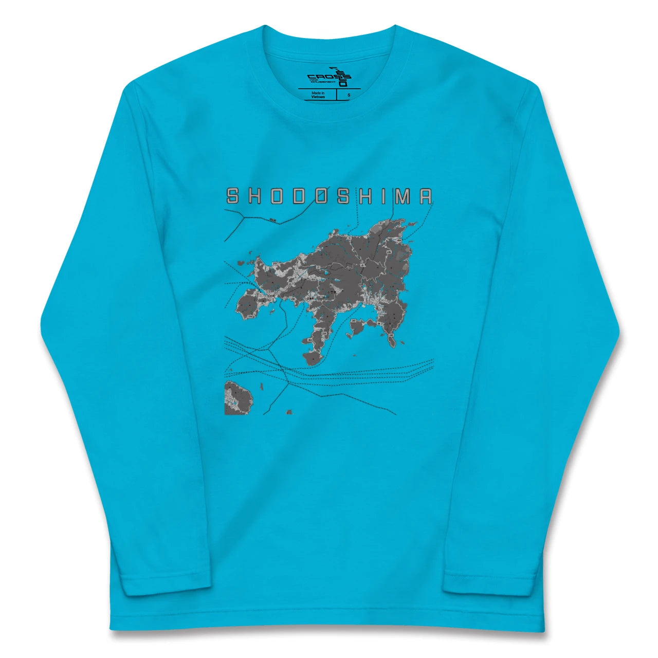 【小豆島（香川県）】地図柄ロングスリーブTシャツ