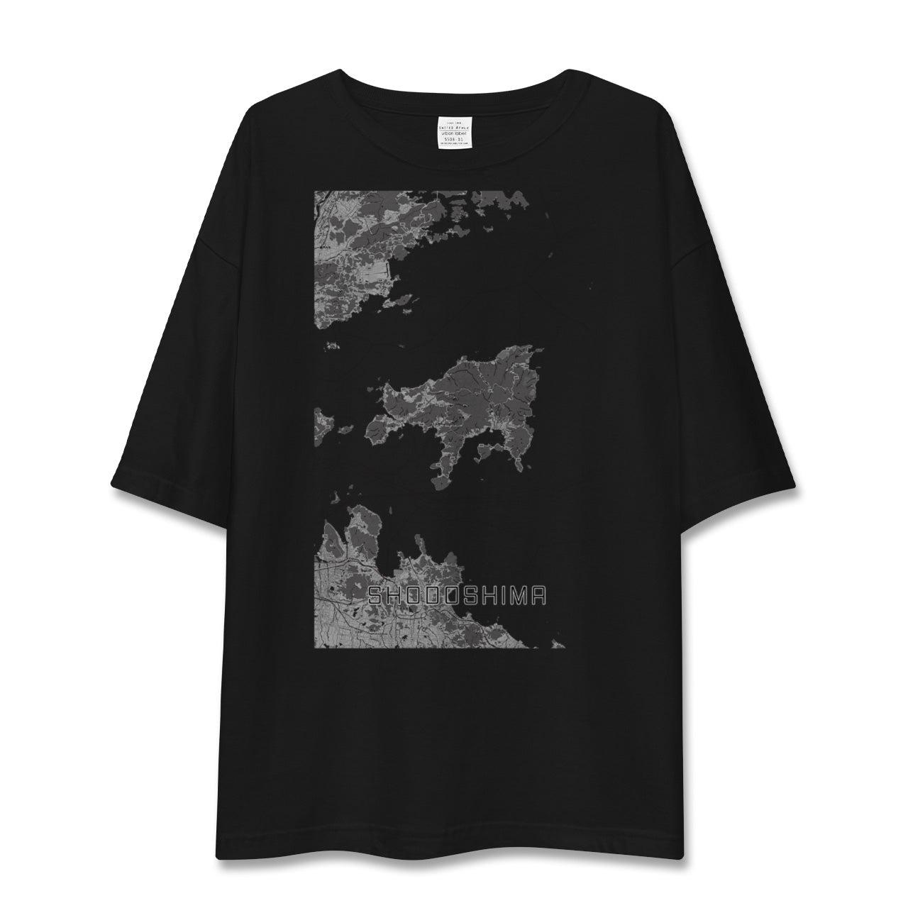 【小豆島（香川県）】地図柄ビッグシルエットTシャツ