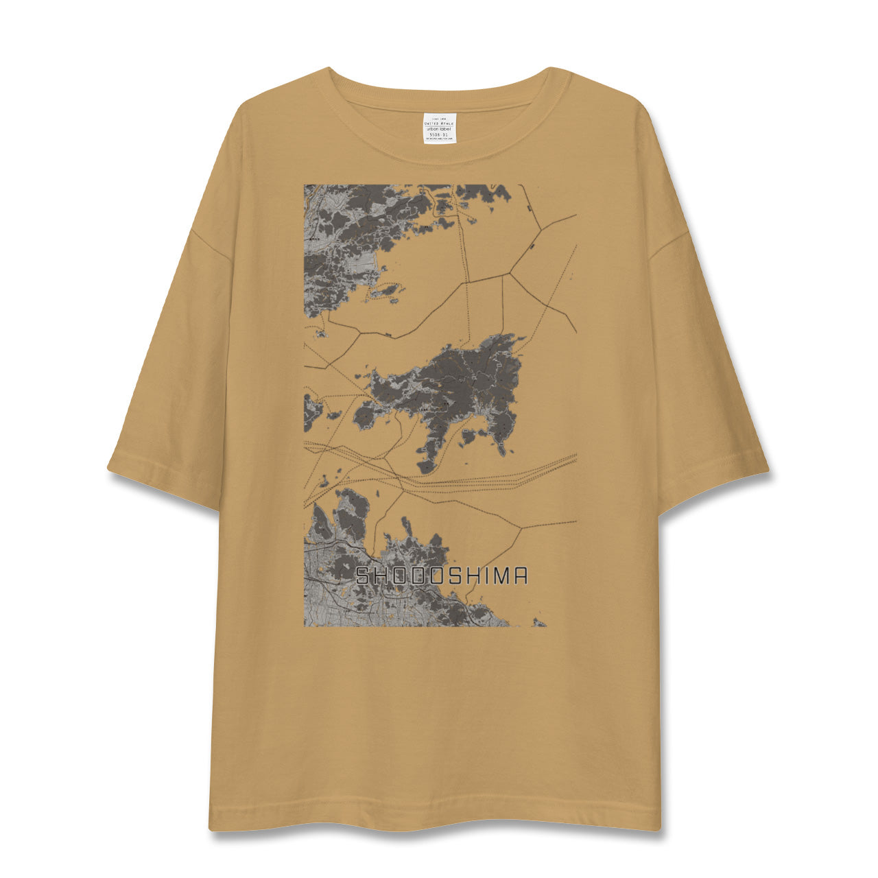 【小豆島（香川県）】地図柄ビッグシルエットTシャツ