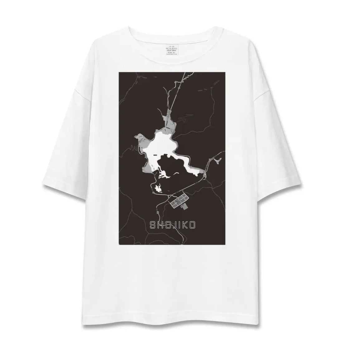 【精進湖(山梨県)】地図柄ビッグシルエットTシャツ