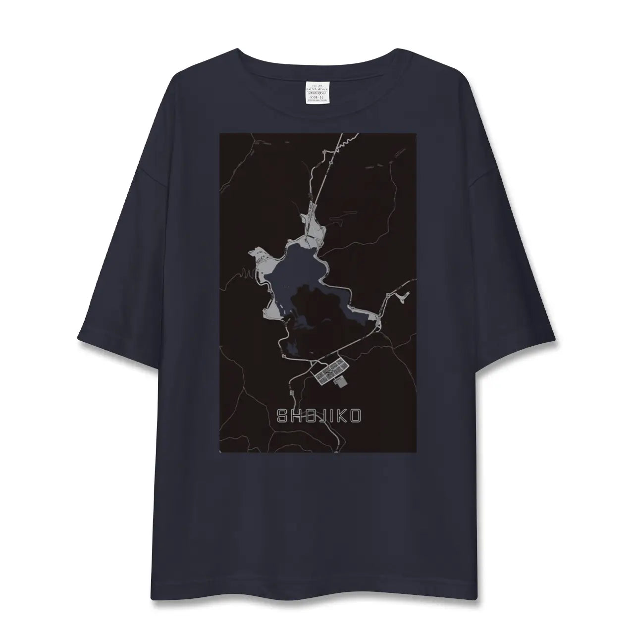【精進湖（山梨県）】地図柄ビッグシルエットTシャツ