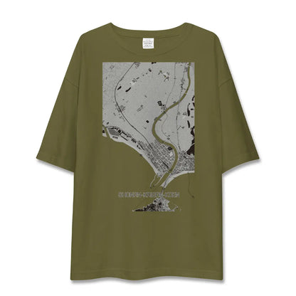 【湘南海岸公園（神奈川県）】地図柄ビッグシルエットTシャツ