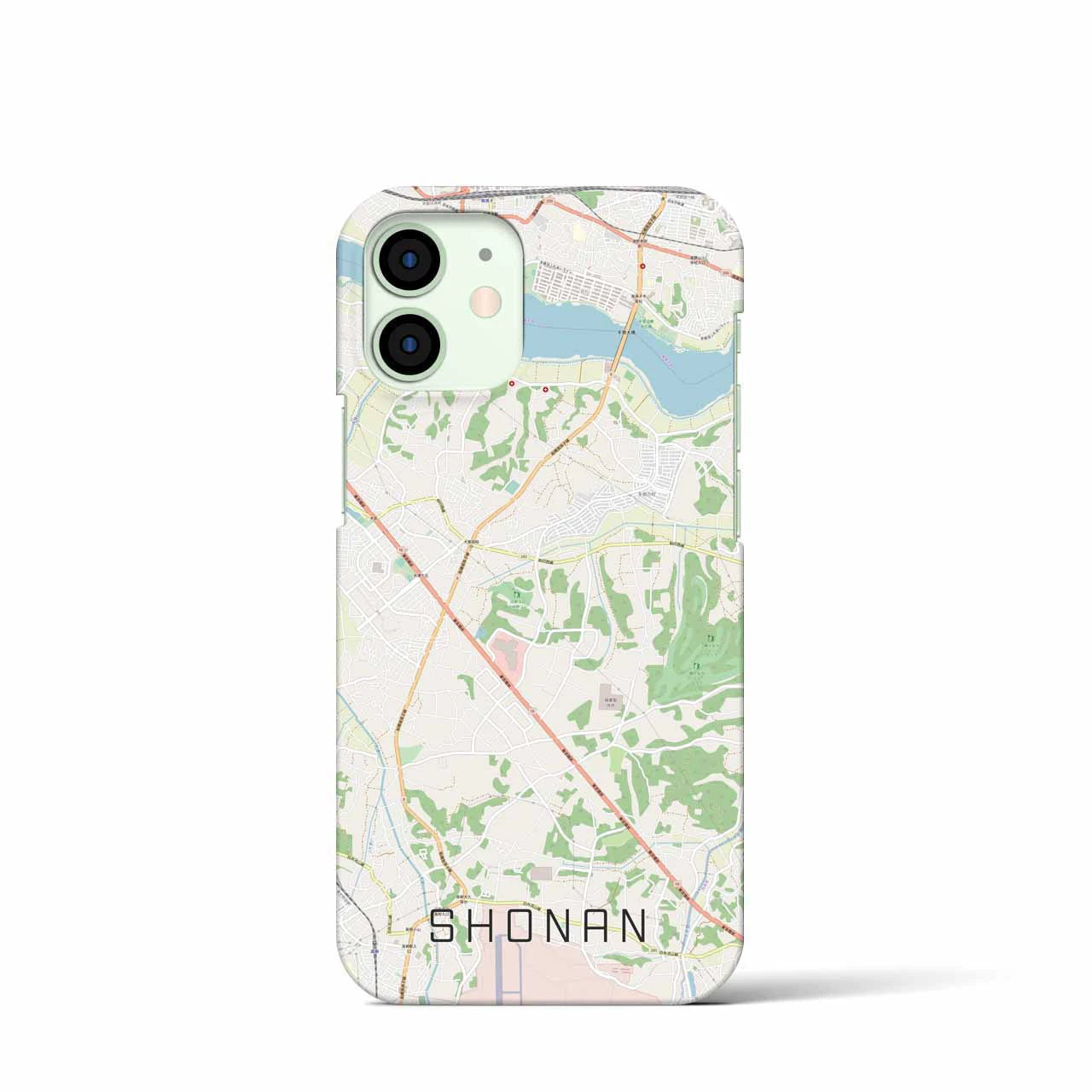 【沼南】地図柄iPhoneケース（バックカバータイプ・ナチュラル）iPhone 12 mini 用