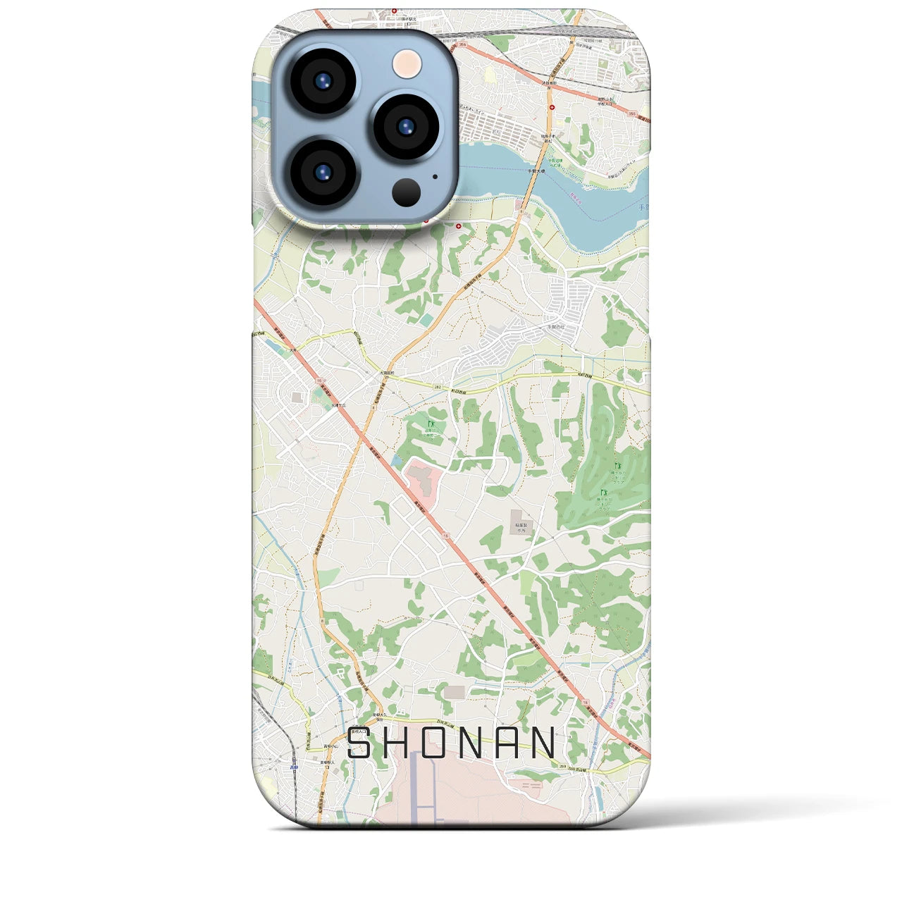 【沼南】地図柄iPhoneケース（バックカバータイプ・ナチュラル）iPhone 13 Pro Max 用