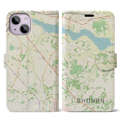 【沼南（千葉県）】地図柄iPhoneケース（手帳タイプ）ナチュラル・iPhone 14 用