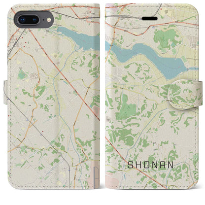 【沼南（千葉県）】地図柄iPhoneケース（手帳タイプ）ナチュラル・iPhone 8Plus /7Plus / 6sPlus / 6Plus 用