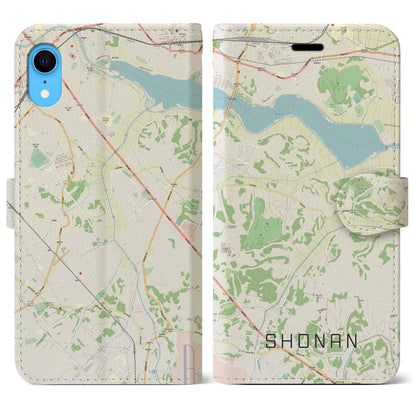 【沼南（千葉県）】地図柄iPhoneケース（手帳タイプ）ナチュラル・iPhone XR 用