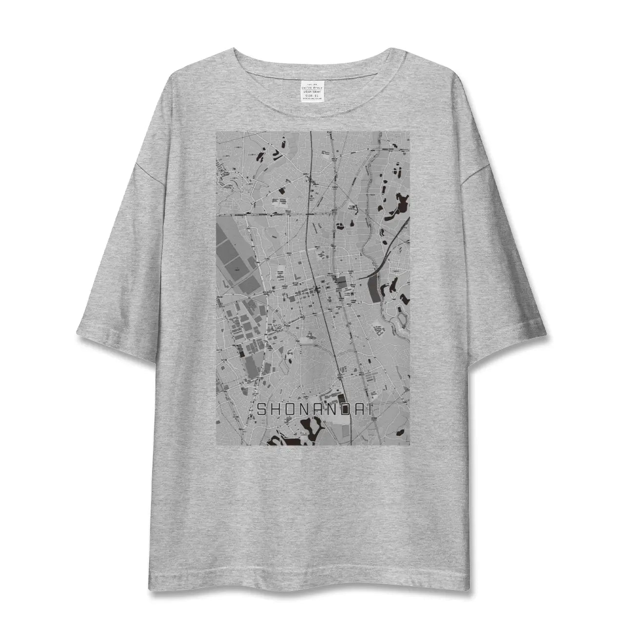 【湘南台（神奈川県）】地図柄ビッグシルエットTシャツ