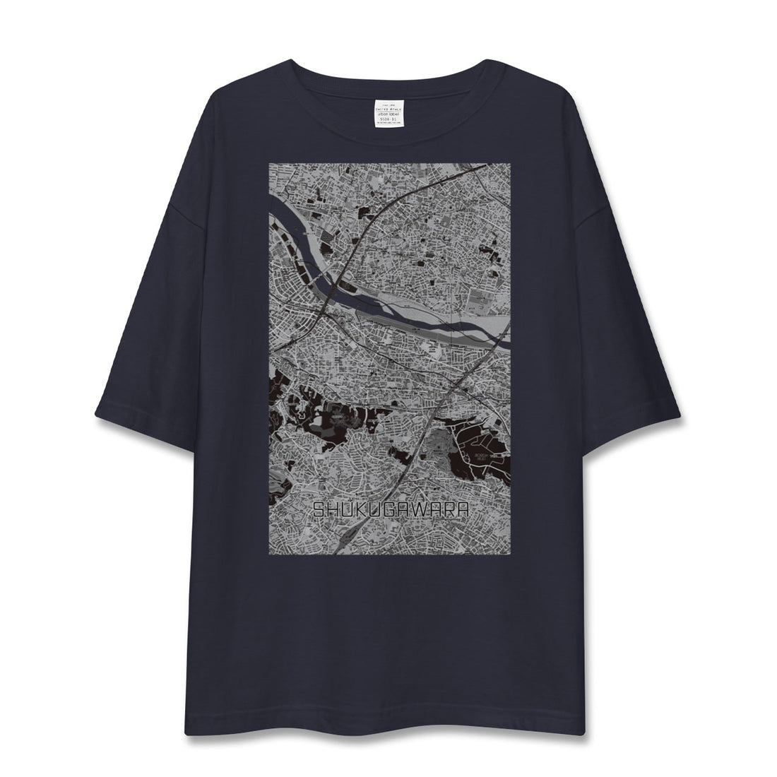 【宿河原（神奈川県）】地図柄ビッグシルエットTシャツ
