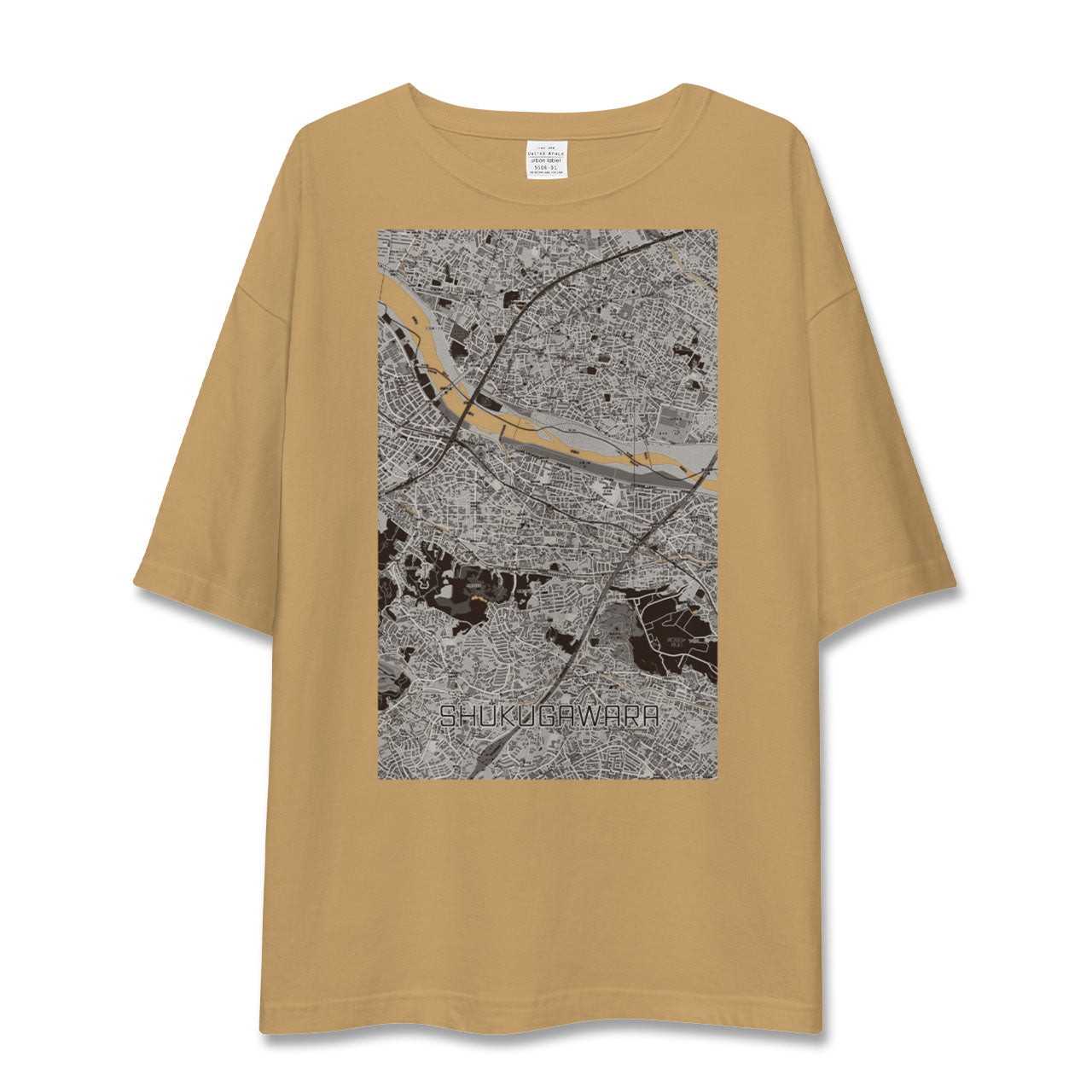 【宿河原（神奈川県）】地図柄ビッグシルエットTシャツ