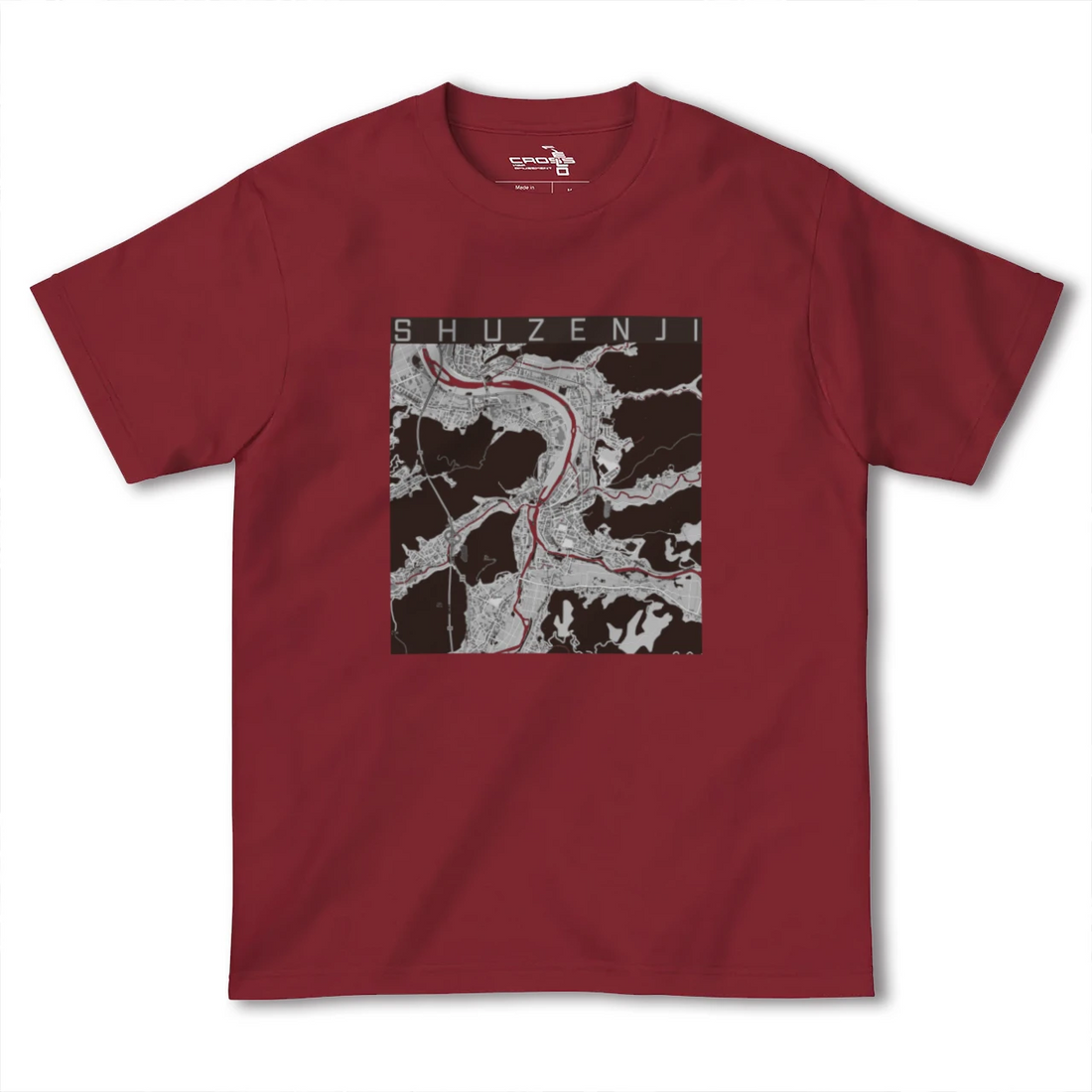 【修善寺(静岡県)】地図柄ヘビーウェイトTシャツ