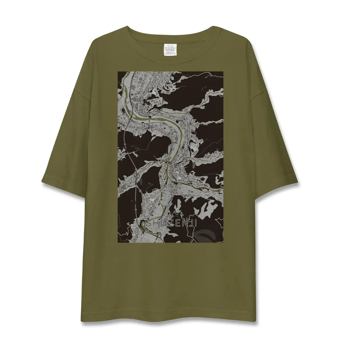 【修善寺(静岡県)】地図柄ビッグシルエットTシャツ