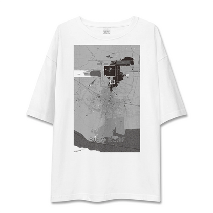 【シェムリアップ（カンボジア）】地図柄ビッグシルエットTシャツ