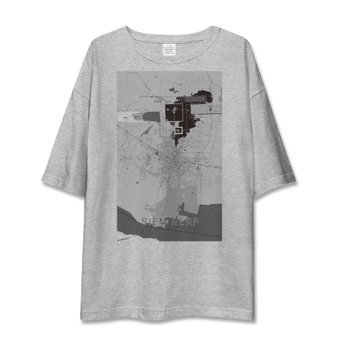 【シェムリアップ(カンボジア)】地図柄ビッグシルエットTシャツ