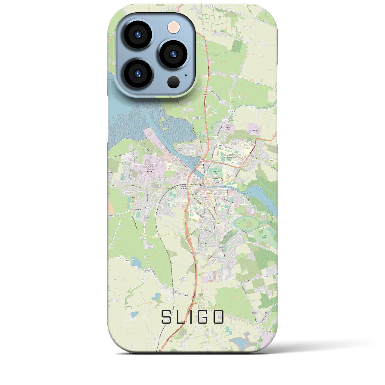 【スライゴ】地図柄iPhoneケース（バックカバータイプ・ナチュラル）iPhone 13 Pro Max 用