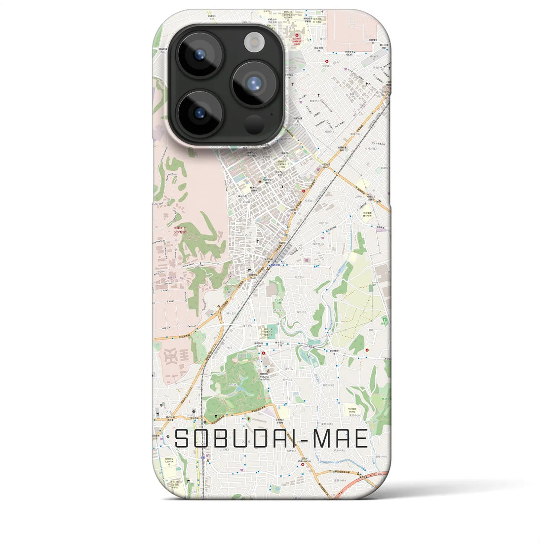 【相武台前】地図柄iPhoneケース（バックカバータイプ・ナチュラル）iPhone 15 Pro Max 用
