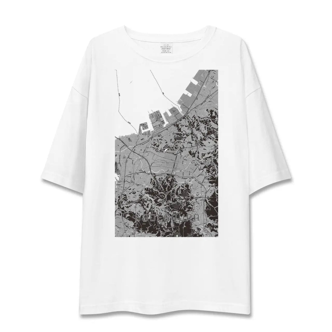 【袖ケ浦(千葉県)】地図柄ビッグシルエットTシャツ