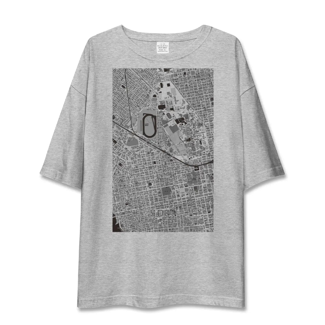 【桑園（北海道）】地図柄ビッグシルエットTシャツ
