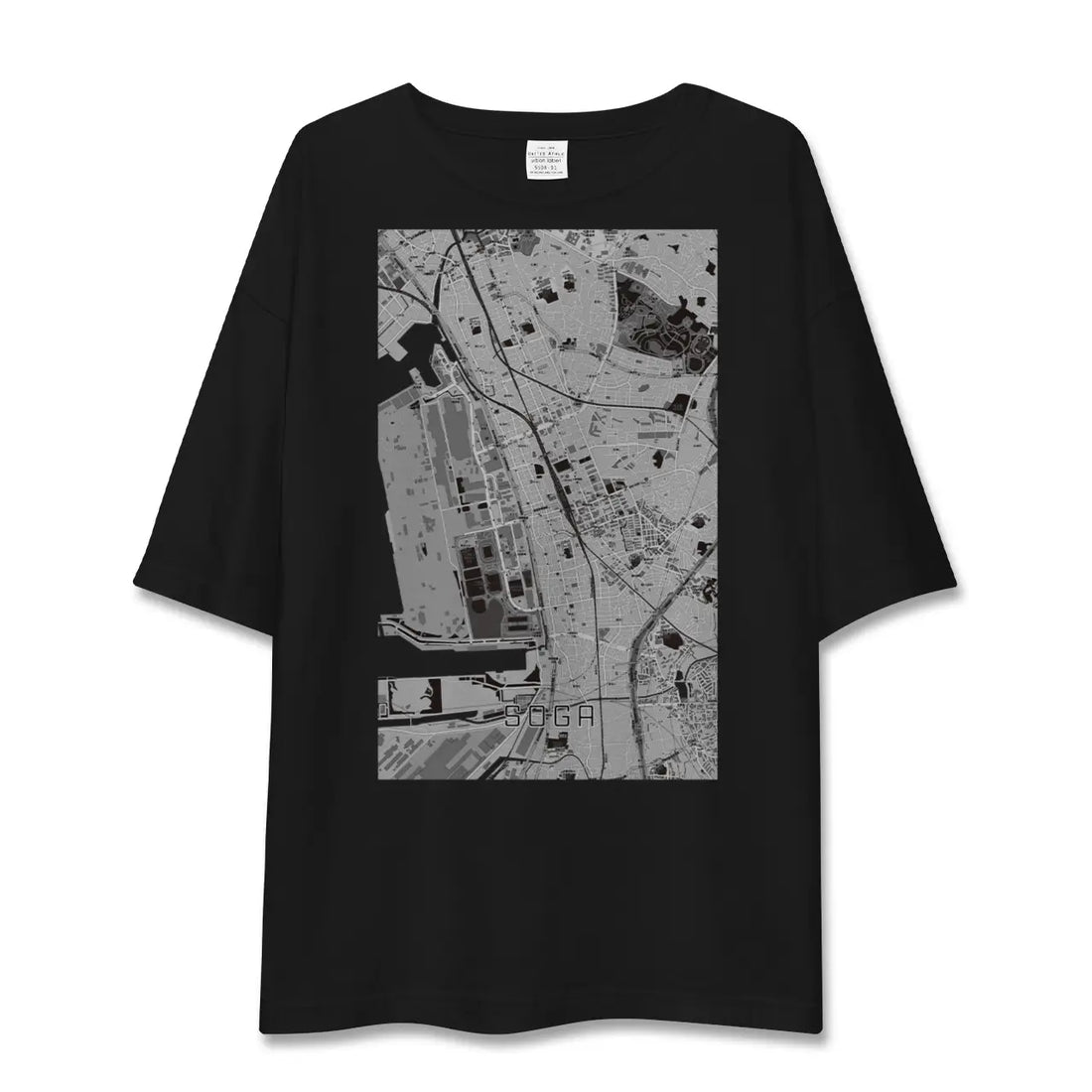 【蘇我(千葉県)】地図柄ビッグシルエットTシャツ