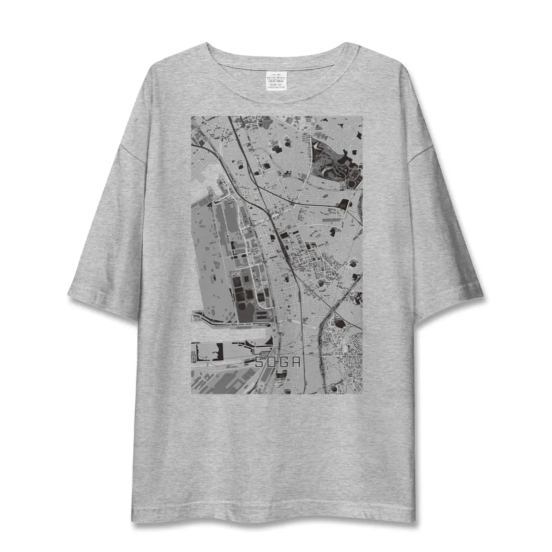 【蘇我（千葉県）】地図柄ビッグシルエットTシャツ