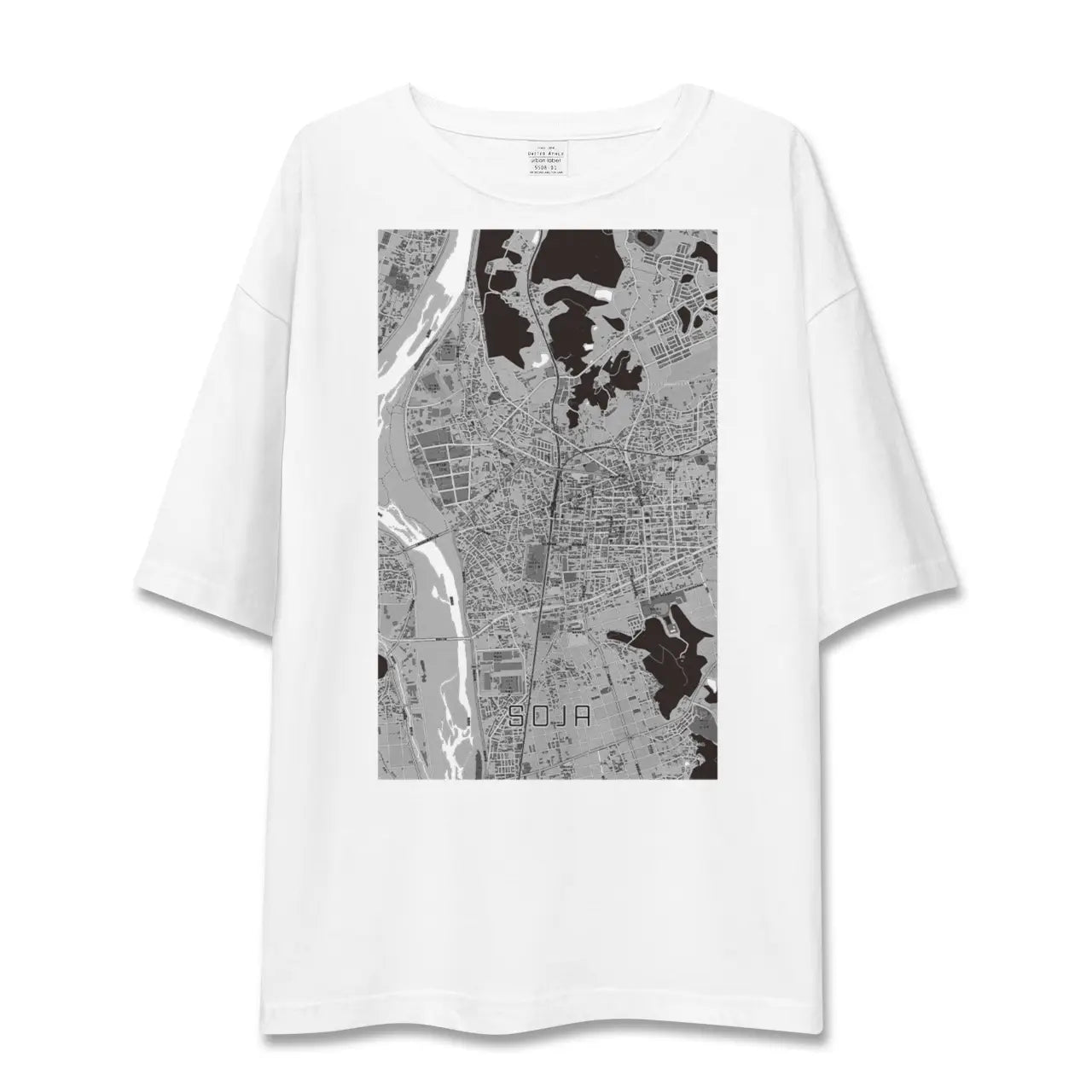 【総社（岡山県）】地図柄ビッグシルエットTシャツ