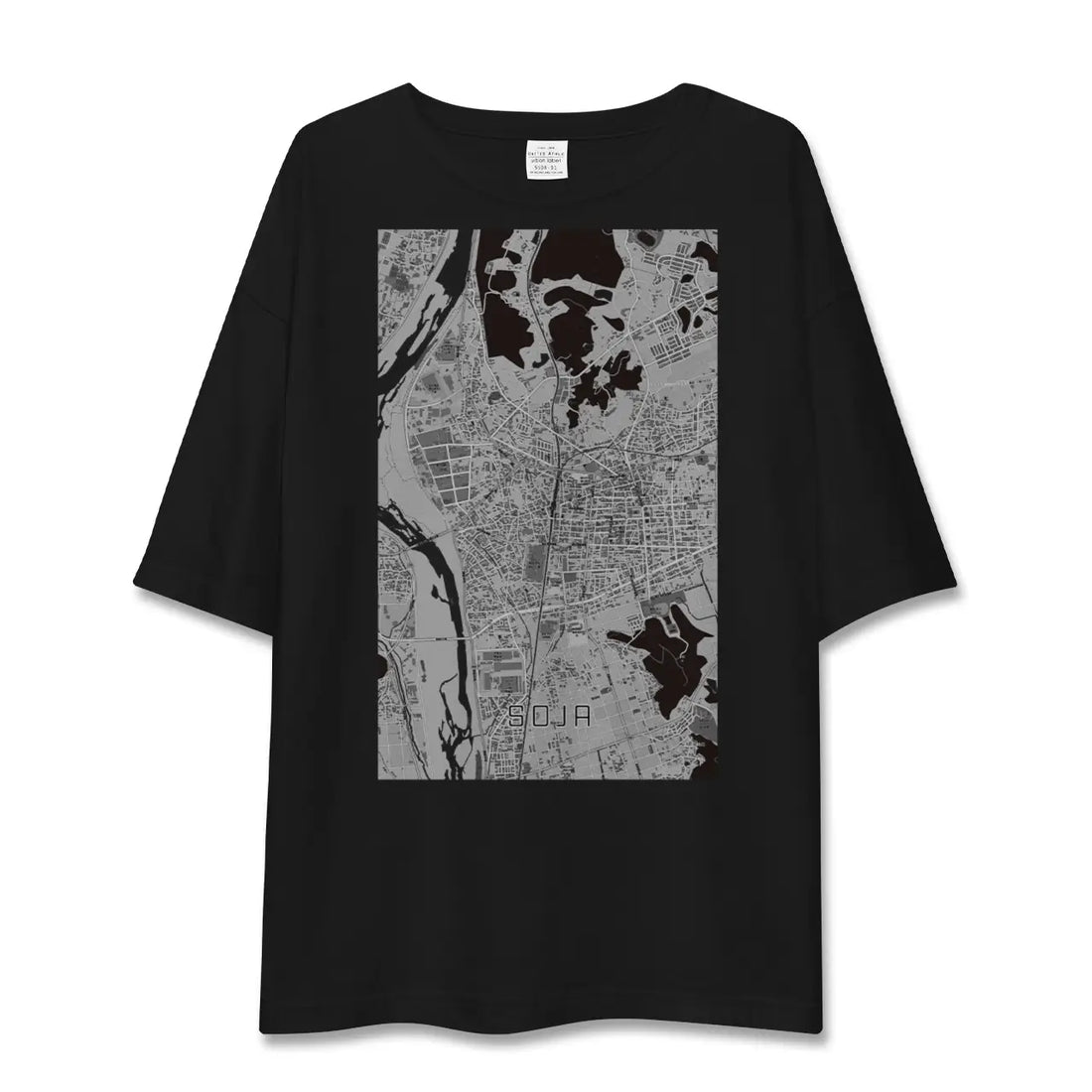 【総社（岡山県）】地図柄ビッグシルエットTシャツ