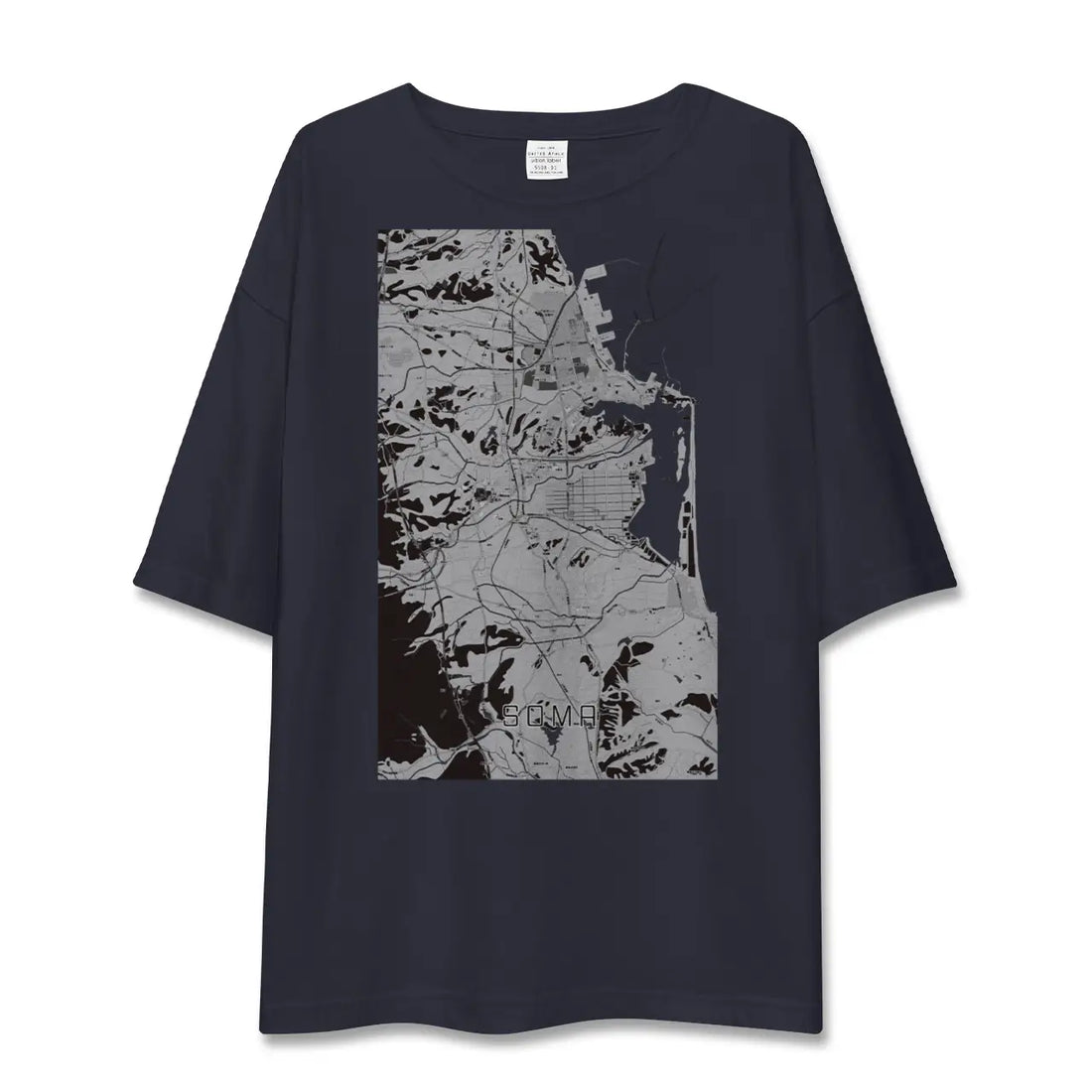 【相馬（福島県）】地図柄ビッグシルエットTシャツ